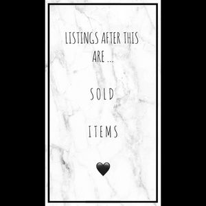 S O L D    I T E M S